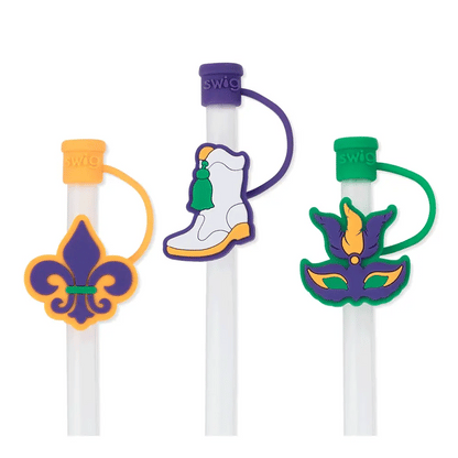 Straw Topper Set - Mardi Gras