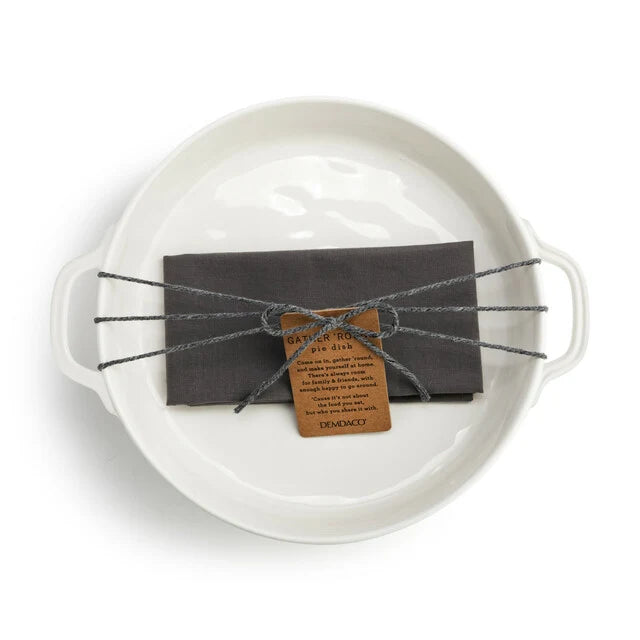 "A Little Slice of Happy" "Seconds" Please Gather Round Pie Dish