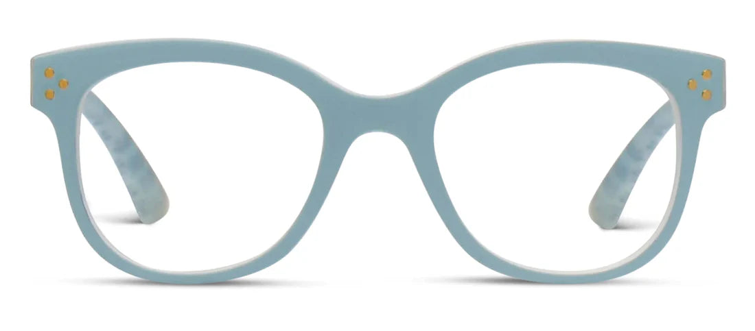 Flower Child Focus Reading Glasses - Light Blue - +1.75