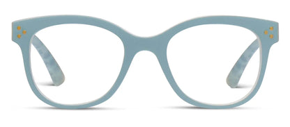 Flower Child Focus Reading Glasses - Light Blue - +1.75