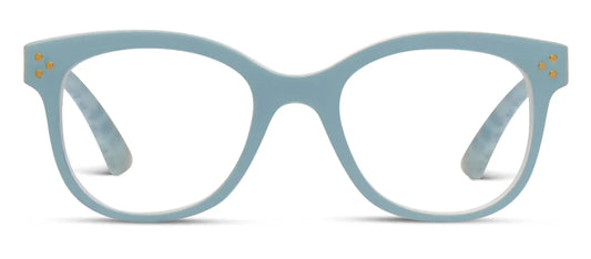 Flower Child Focus Reading Glasses - Light Blue - +1.75