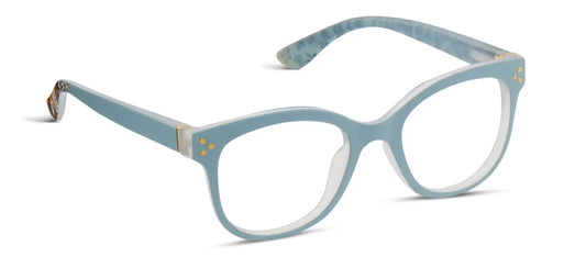 Flower Child Focus Reading Glasses - Light Blue - +1.75
