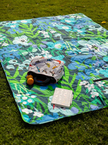 Picnic Blanket - Garden Oasis Blue