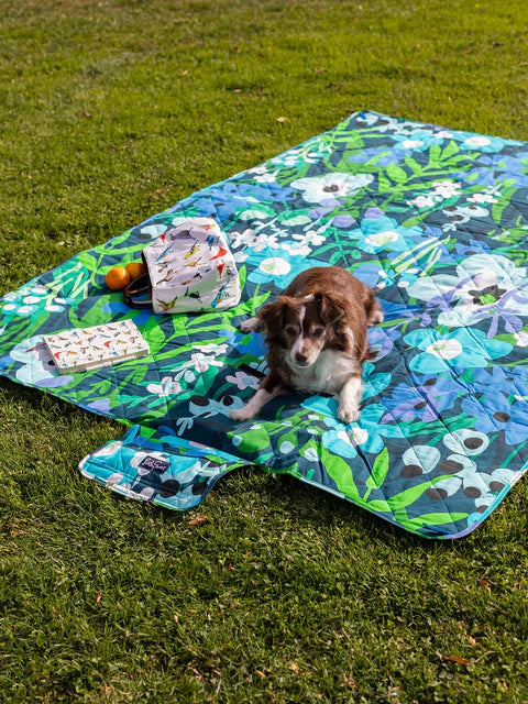 Picnic Blanket - Garden Oasis Blue