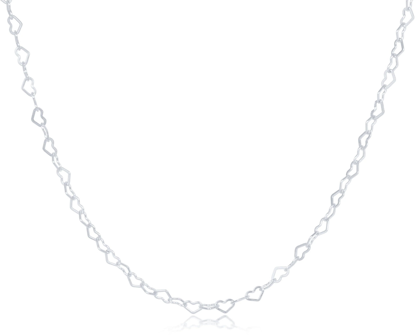 17' Choker Love Chain - Sterling