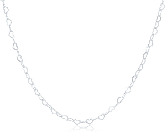 17' Choker Love Chain - Sterling