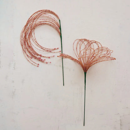 Handmade Glass & Acrylic Beaded Spray Stem