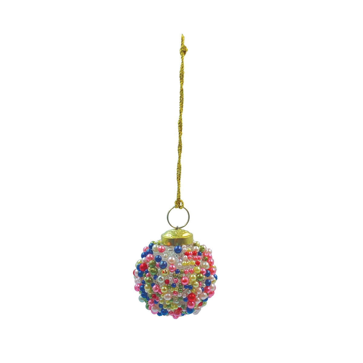 Beaded Glass Ball Ornament (Each One Will Vary)