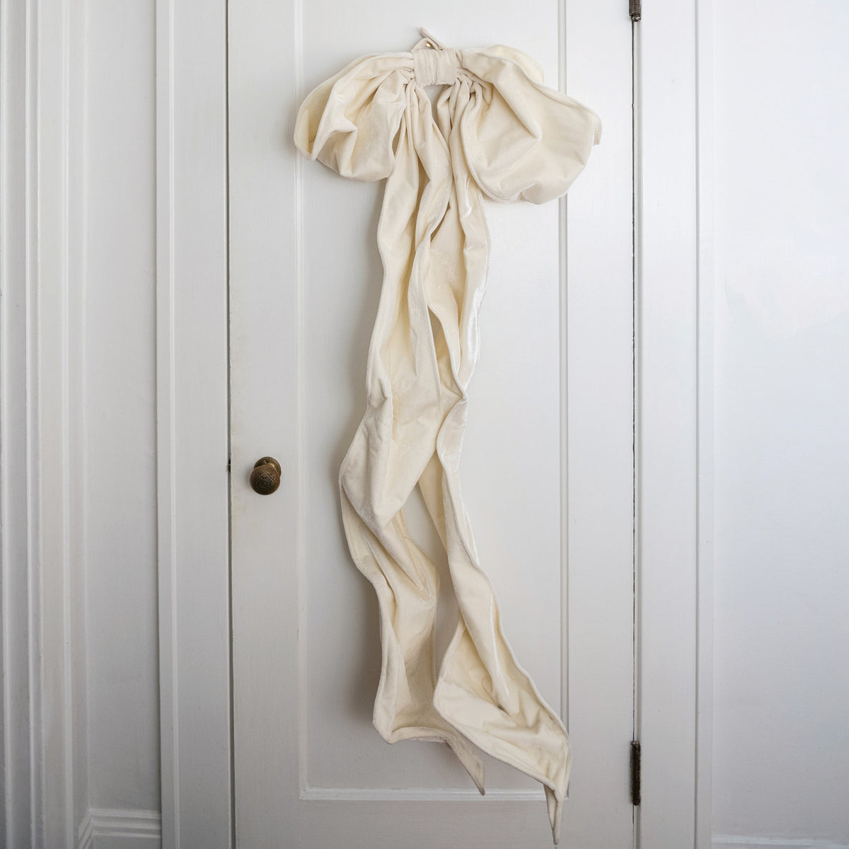 Oversized Fabric Velvet Bow with Velcro Closure